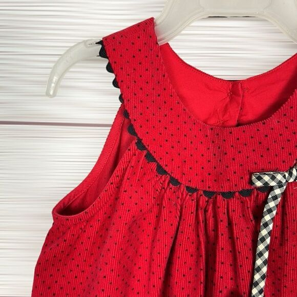 L g Fashions Vintage Red Cotton Corduroy Jumper with Scottish Terriers 18 month - Picture 6 of 12